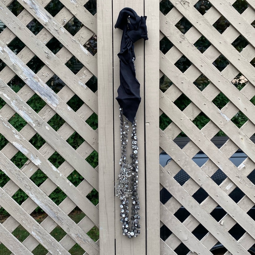 Simply Vera Silver Sparkle Necklace with Black Tie - Picture 9 of 12